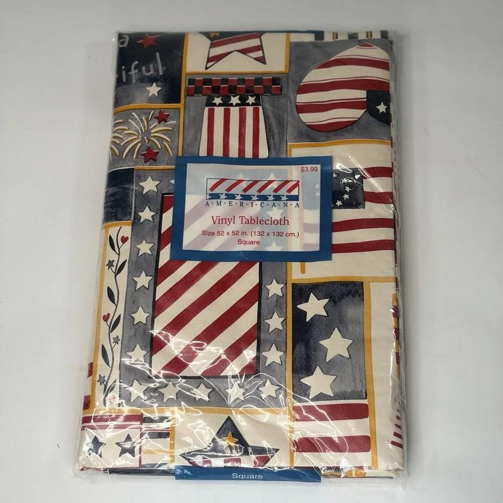 NEW Summer Fun PVC-Free Vinyl Multicolored Patriotic 52